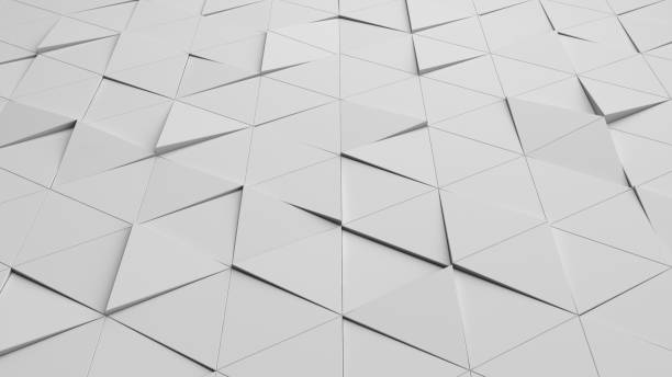 istock White triangle tile flooring in business concept, texture background, 3d illustration 945696880