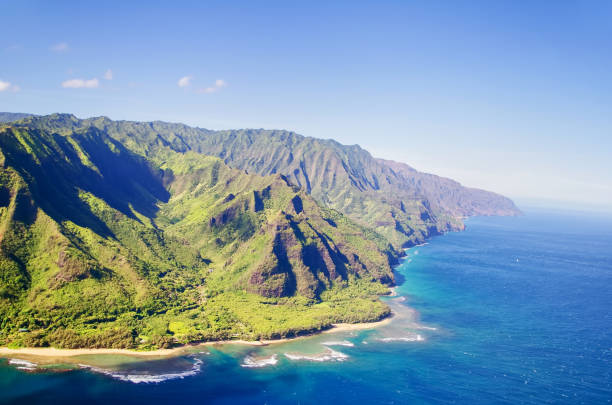 istock Hawaii: Aerial view of Na Pali Coast (Kauai) 945720680