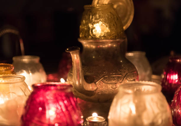 istock Moroccan style candle center piece 945722046