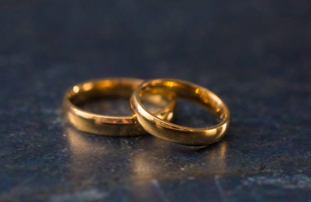 istock Set of Golden Wedding Rings 945723930