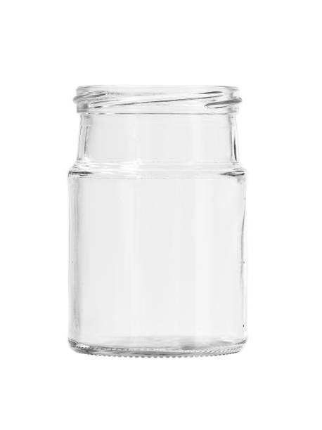 istock Round Shape Glass Canister no cap isolated on white background clipping paths 945724872