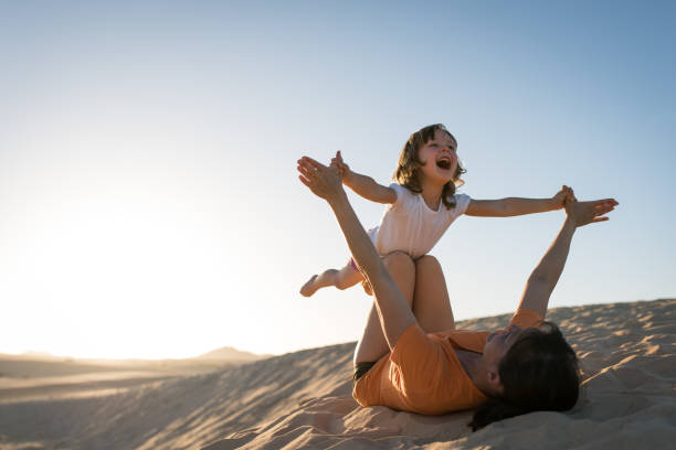 Having fun together - mother and daughter