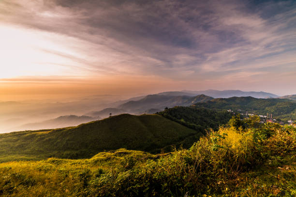istock High mountains in tropical rainforest Sunset 945729284