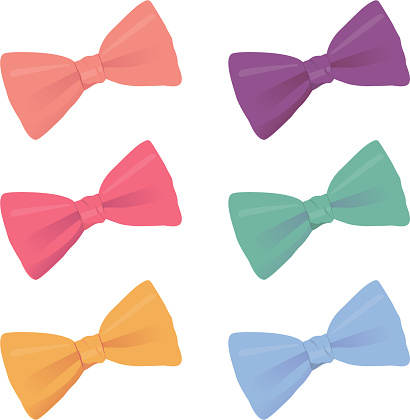 Colorful bows or bowties