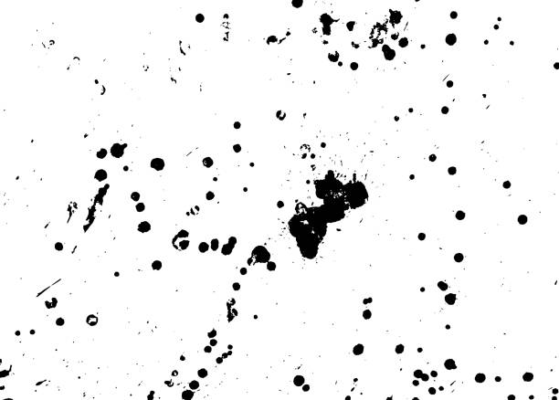 istock Hand-made grunge texture. Abstract ink drops background. Black and white grunge illustration. Vector watercolor artwork pattern. 945770192