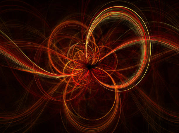 istock Beautiful fractal abstract line illustration, 945777758