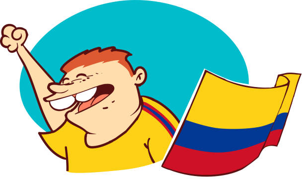 Ilustración de Ventilador De Fútbol Entusiasta Con Dibujos Animados De Bandera  Nacional y más Vectores Libres de Derechos de Adulto - iStock
