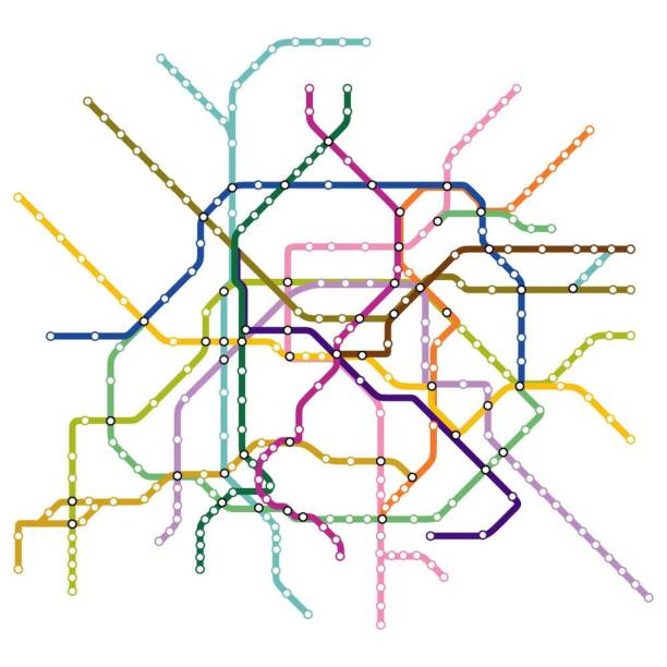 illustrations, cliparts, dessins animés et icônes de carte du métro de paris - gare paris