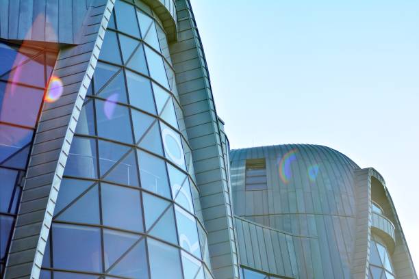 istock Fragment of a modern glass building 945779316