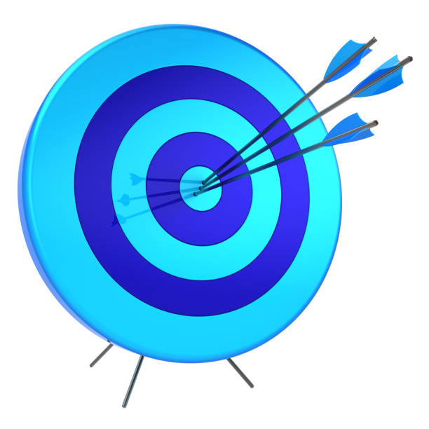 istock Target arrows success shooting accuracy sniper hitting concept 945786006
