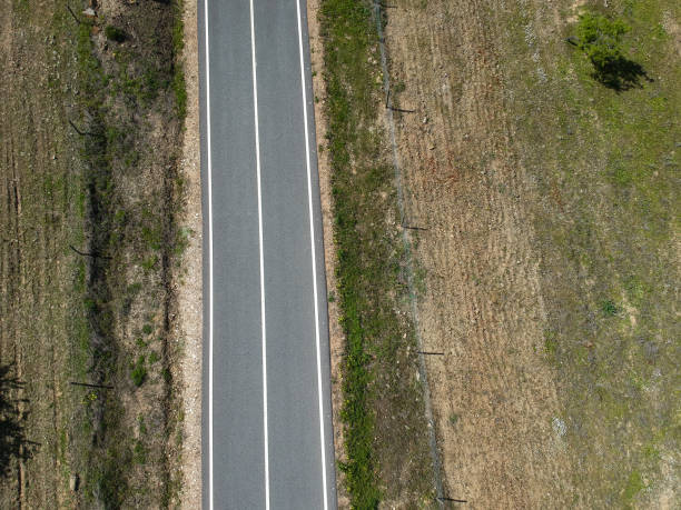 istock Aerial view of road 945786208