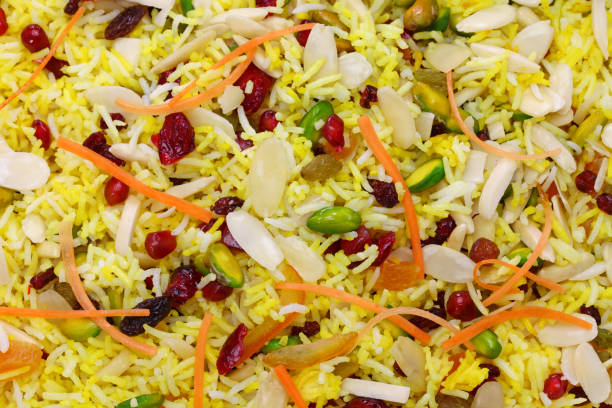 istock iranian cuisine, persian jeweled rice,  javaher polow 945786440