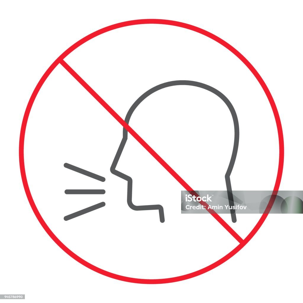 Giữ Im Lặng Biểu Tượng Đường Mỏng Cấm Và Cấm Không Có Đồ Họa ...