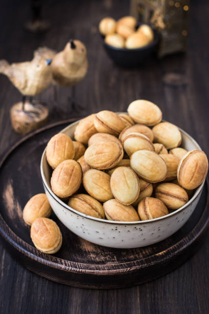 istock Nuts from short pastry with boiled condensed milk 945789536