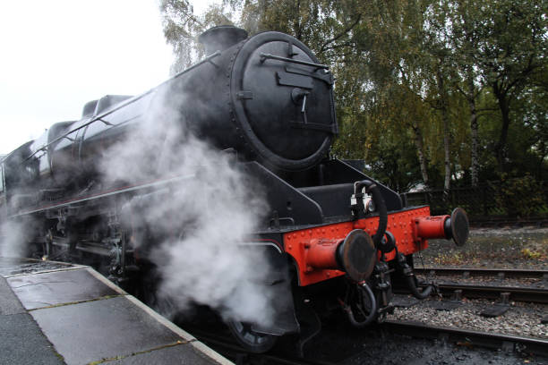 Railway Steam Engine. stock photo