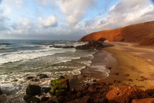 istock Legzira beach on sunset, Sidi Ifni, Morocco 945838580