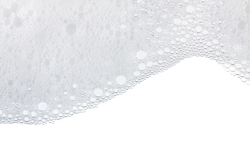 Abstracta fondo blanco burbujas de la espuma. photo