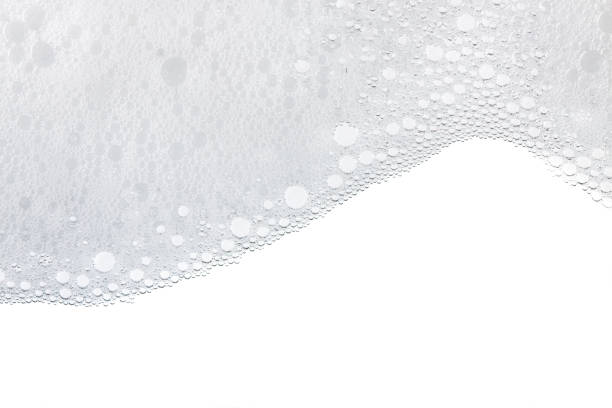 foam bubbles abstract white background. - espuma imagens e fotografias de stock