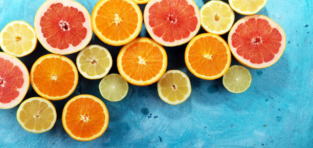 istock Citrus fruits with orange, lemon, grapefruit and lime 945843612