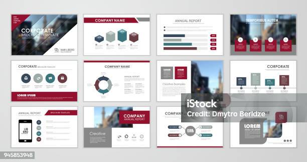 Brochure Design Set Stock Illustration - Download Image Now - Slide Show Presentation Software, Template, Plan - Document