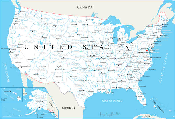 17 600 United States River Map Stock Photos Pictures Royalty Free Map Of United States Vector 