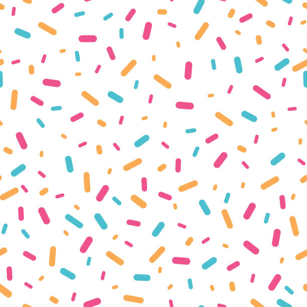 화려한 색종이 스프링 완벽 한 패턴입니다. - sprinkles stock illustrations