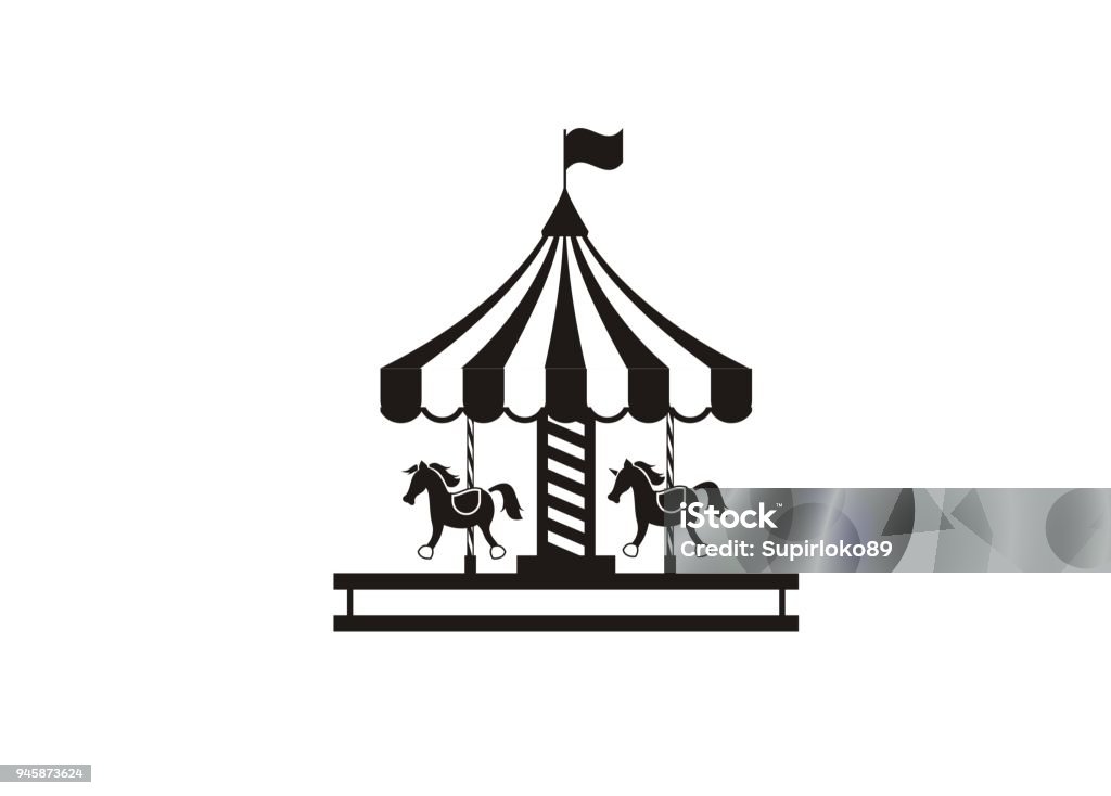 Carousel Simple Illustration Stock Illustration - Download Image Now ...