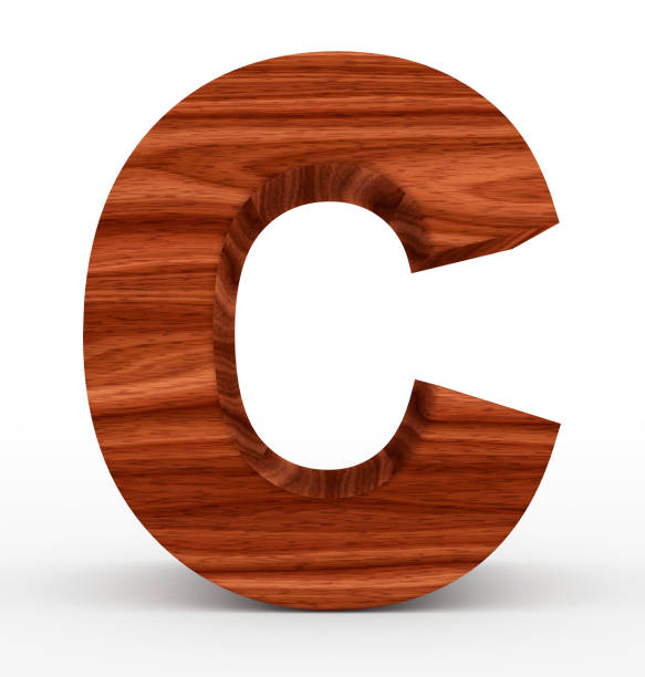 istock letter C 3d wooden isolated on white 945878682