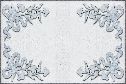 thai pattern stucco border