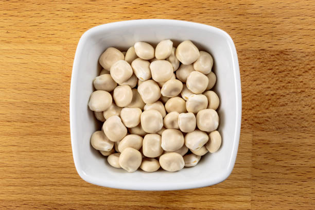 Raw Lupini Beans stock photo