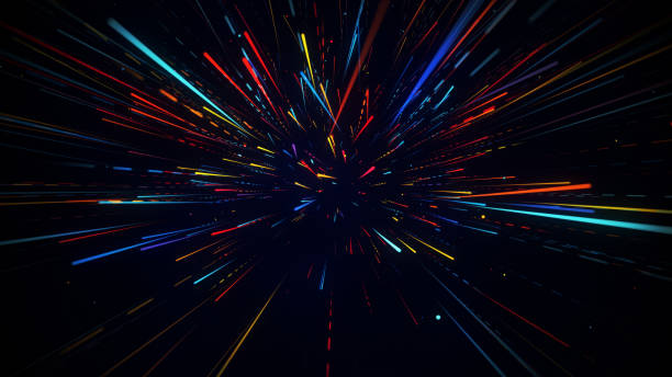 istock Colorful radial motion blurred light rays abstract background 945925218