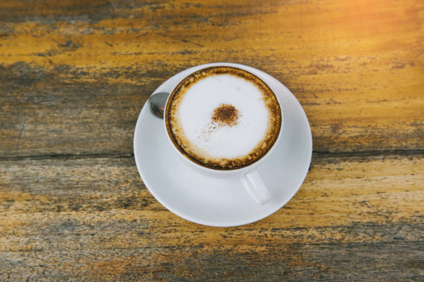 istock hot latte coffee in cafe 945928410