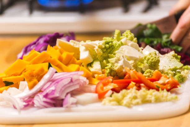 istock Bright and Colorful Vegetables Being Prepared 945938232