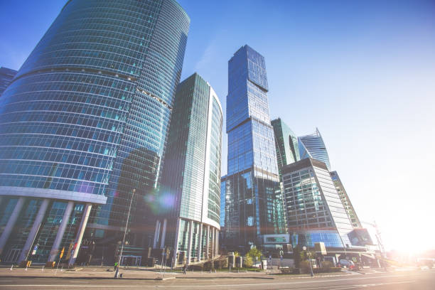 istock Modern skyscrapers in business district 945938454