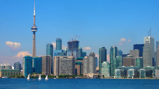 istock Downtown Toronto on the water (light background) 945944528