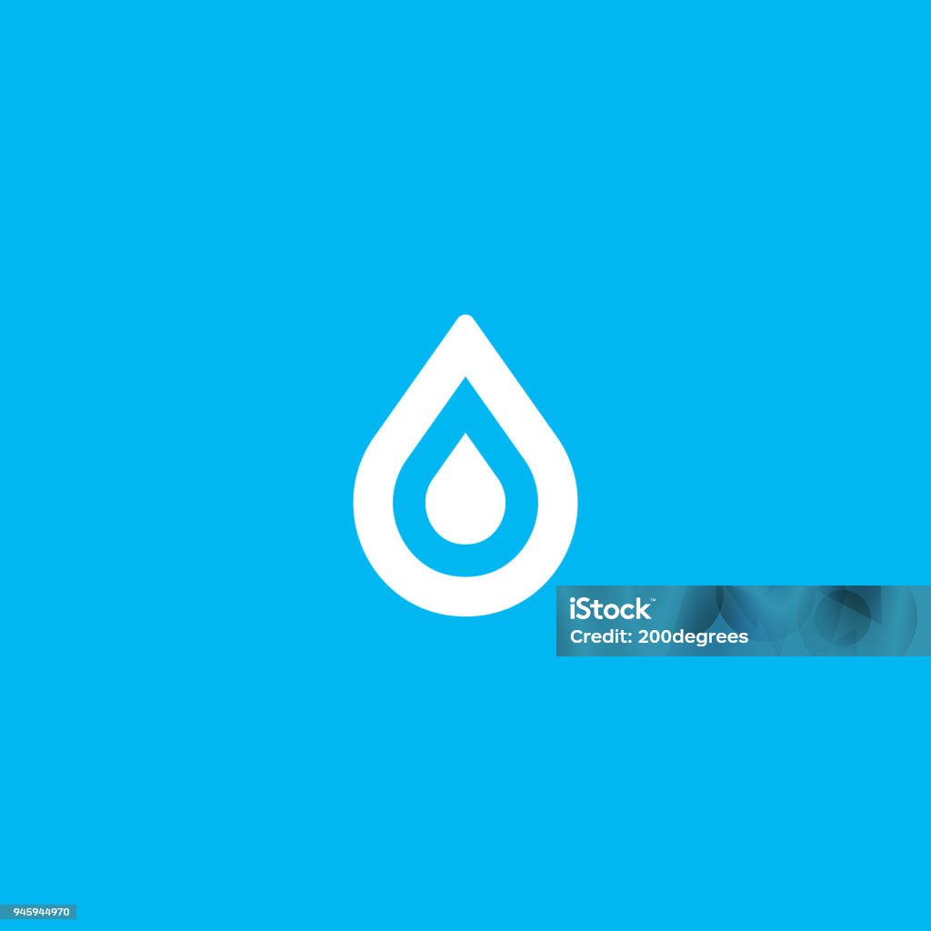 water aqua drop element logo icon symbol Drop stock vector