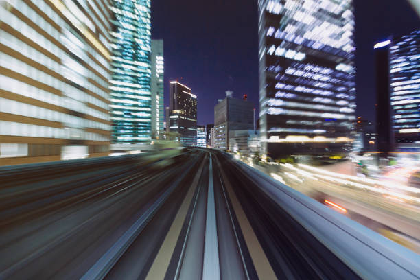 istock Urban landscape with high-speed blur motion 945957628