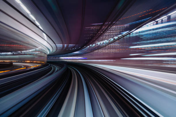 istock Urban landscape with high-speed blur motion 945957634
