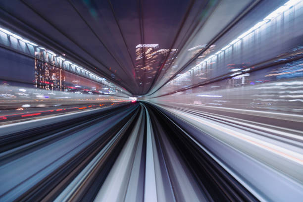istock Urban landscape with high-speed blur motion 945957646