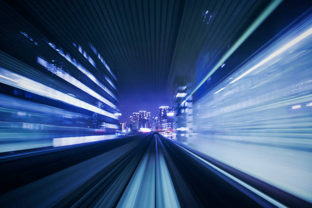 istock Urban landscape with high-speed blur motion 945957654