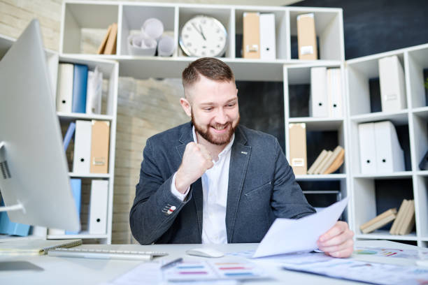 istock Happy manager enjoying success 945961386