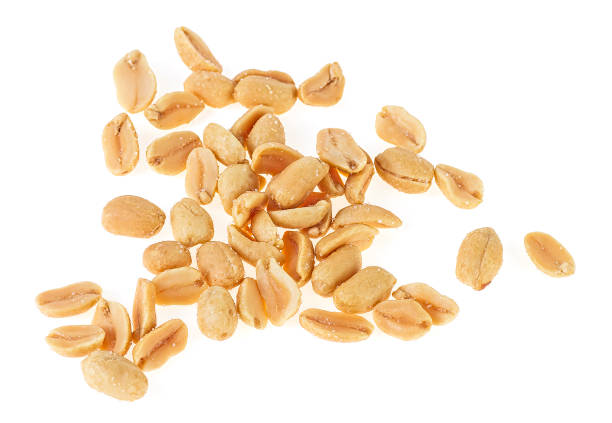 istock Roasted salted peanuts isolated on a white background 945978058
