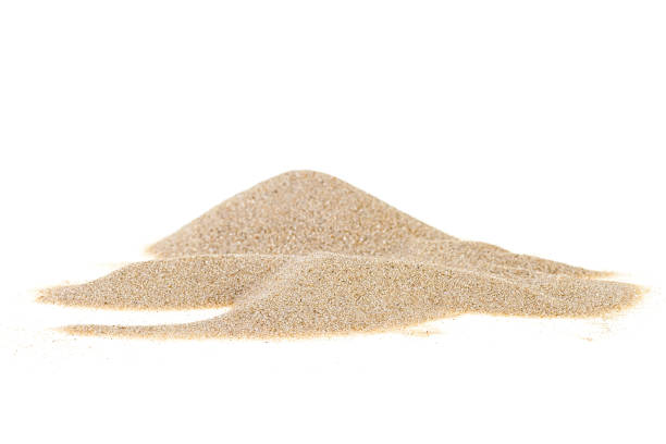 Pile of sand isolated on white background