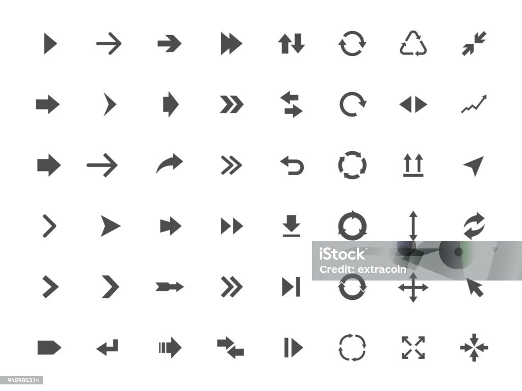 Arrow icons set Arrow icons set, arrow sign vector illustration Arrow Symbol stock vector
