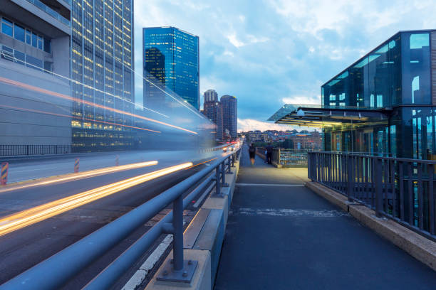istock Sydney City Traffic, Car Light Trails 945988880