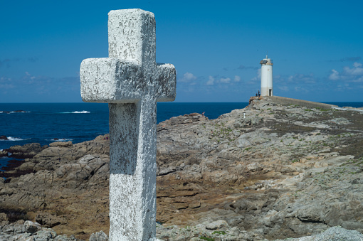 Death Coast with lighthouse in Galicia