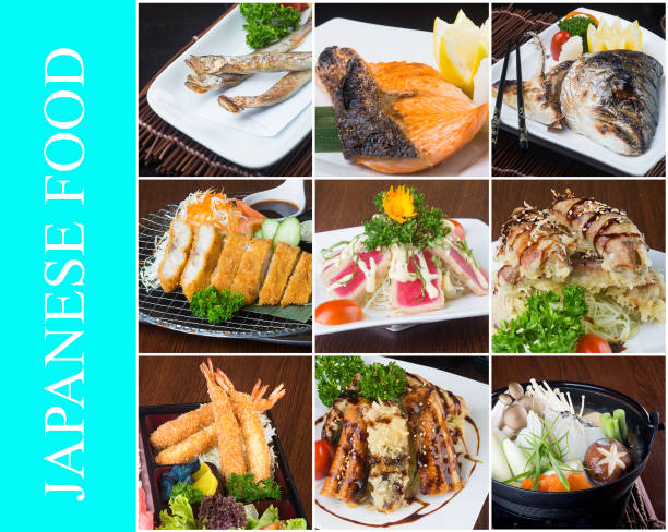 istock japanese food collage on the background. 945990174