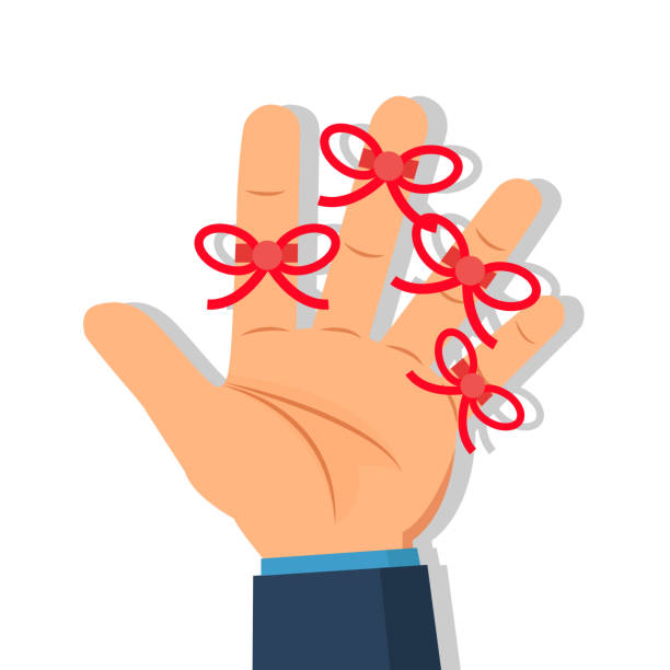 Hand With String Cartoon 60+ Cartoon Of A String Tied Around Finger Stock Illustrations, Royalty ...