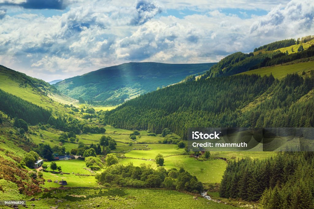 Glenmacnass Valley, Contea di Wicklow, Irlanda - Foto stock royalty-free di Irlanda