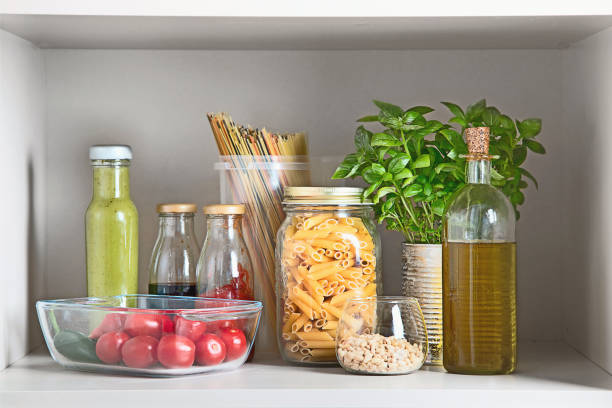 istock Kitchen pantry with italian food products 945997144
